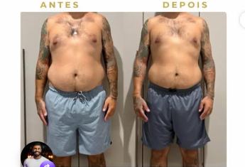 Resultado real de aluno, antes e depois em 8 semanas